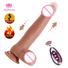 SacKnove Adult Medical Silicone Electric g Spot Squirming Natural Real Feel Big Realistic Penis Sex Toys Women Vibrator Dildo